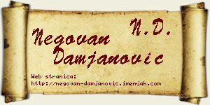 Negovan Damjanović vizit kartica